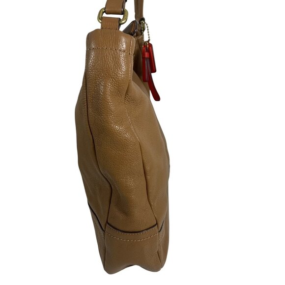 COACH Park Hobo Tan Pebble Leather 2-way Shoulder Handbag w/ Tag + Dustbag - Picture 8 of 15